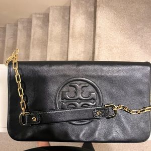 Tory Burch black shoulder clutch
